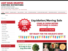 Tablet Screenshot of lightbulbsunlimited.com